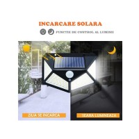 Set 6 lampi cu 100 led-uri si incarcare solara