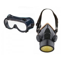 Masca de protectie cu filtru de carbon activ, cadou ochelari de protectie