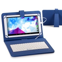 Husa Tableta 7 Inch Cu Tastatura Micro Usb Model X, Albastru C105