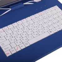 Husa Tableta 7 Inch Cu Tastatura Micro Usb Model X, Albastru C105