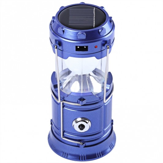 Felinar Camping LED Reincarcabil cu Lanterna - Panou Solar si USB C157