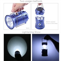 Felinar Camping LED Reincarcabil cu Lanterna - Panou Solar si USB C157