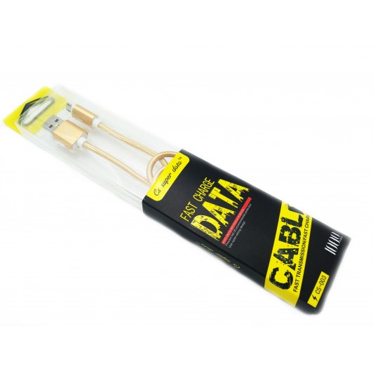 Cablu Date si Incarcare MRG L-CD-003, Micro USB, Cablu Panza, Gold C216