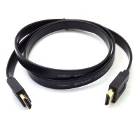 Cablu HDMI Plat MRG A340, Mufe aurite, 1.5 metri, Negru C340