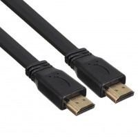 Cablu HDMI Plat MRG A340, Mufe aurite, 1.5 metri, Negru C340