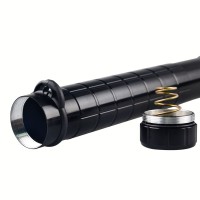 Lanterna lunga MRG M-D2038A, Metal, Cu lupa si zoom, Negru C422