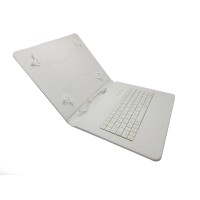 Husa cu Tastatura pentru Tableta 9.7” MRG L-462, Micro Usb, Model X, Alb C462