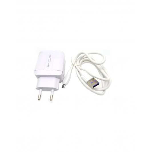 Incarcator Retea MRG MJX610, 18 W, USB PD TypeC, Cablu MicroUSB inclus C496