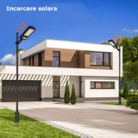 Lampa solara stradala MRG M-6035, 120 LED, Incarcare solara, Negru C526