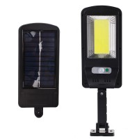 Lampa solara stradala MRG M-6037, Panou solar, 100 LED Cob, Negru C527