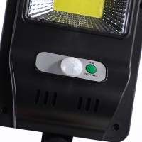 Lampa solara stradala MRG M-6037, Panou solar, 100 LED Cob, Negru C527