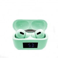 Casti Bluetooth MRG MinPods3, Cu carcasa, Display LCD, Verde C552