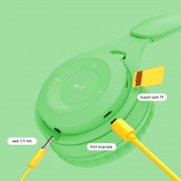 Casti wireless MRG MYO8, Handsfree, Cu bluetooth, Verde C577