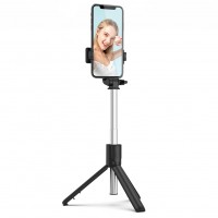 Selfie Stick MRG MR1, Pentru telefon, Trepied, 360 grade, Negru C637