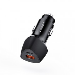 Incarcator Auto VEGER CC50, 38W, USB Type-C, Negru C724