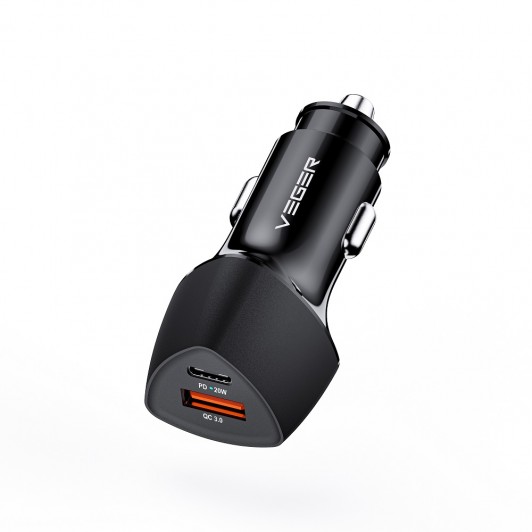 Incarcator Auto VEGER CC50, 38W, USB Type-C, Negru C724