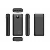 Power Bank Veger L20, 20000mAh, Display LED, Fast-Charge, Negru C726