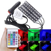 Set Lumina Ambientala Auto MRG M840, Led RGB, Telecomanda, 9 Led C840