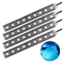 Set Lumina Ambientala Auto MRG M840, Led RGB, Telecomanda, 9 Led C840