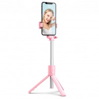 Selfie Stick MRG MR1, Pentru telefon, Tripod , 360 grade, Roz C847