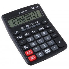 Calculator de Birou MRG MCT9018 , 12 digits, Auto Replay, LCD, Negru C880