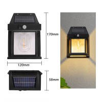 Lampa Felinar cu senzor MRG MBK888 , Cu Acumulator, Senzor Miscare, Panou Solar C928