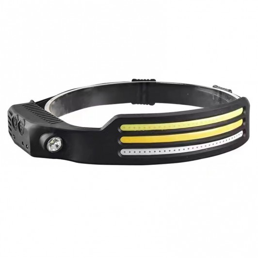 Lanterna Cap cu Senzor MRG M955, Reincarcabila, Slim,3x Banda Led COB C955