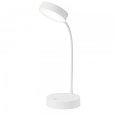 Lampa LED Flexibila de Birou MRG M1631, Reincarcabila, Touch , Alba C962