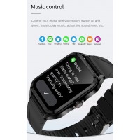 Ceas Smartwatch MRG MLC204, Bluetooth, Apeluri, Sms, Social Media, Silicon Negru C968