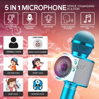 Microfon Wireless Karaoke MRG MWS858, Reincarcabil, Boxa, Albastru C1037