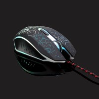 Mouse Gaming RGB MRG MX15, Cu Fir, 6000 DPI, 7 Culori, 7 Butoane, Negru C1042