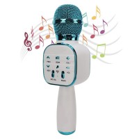 Microfon Wireless Karaoke MRG MDS813, Reincarcabil, Boxa, Albastru C1045