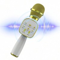 Microfon Wireless Karaoke MRG MDS813, Reincarcabil, Boxa, Gold C1047