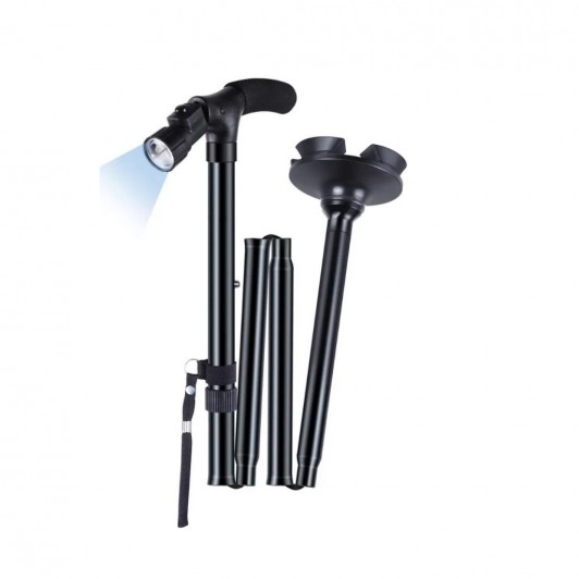 Baston Telescopic de Sprijin Pliabil MRG M1084, cu Lanterna si Pivoti C1084