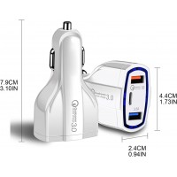 Incarcator Auto USB MRG M1101, 7Ah,2x USB, 1xType-C, Qualcomm 3.0, Alb C1101