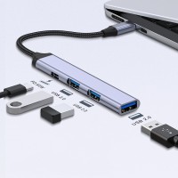 Adaptor Hub USB Type-C PD MRG MGL232, 3x USB, USB 3.0, Multiport 4 in 1 C1117