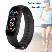 Bratara Fitness Smart MRG MM6, Compatibil Android si iOS, Bluetooth, Negru C1137