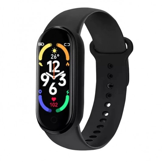 Bratara Fitness Smart MRG MM7, Compatibil Android si iOS, Bluetooth, Negru C1140