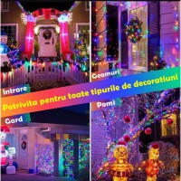 Instalatie Craciun Liniara MRG MV8, Multicolor, 50 Metri, Pentru Exterior C1151