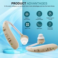 Aparat Auditiv Reincarcabil MRG MZ360, Anulare Zgomot, Volum Reglabil, Bej C1179