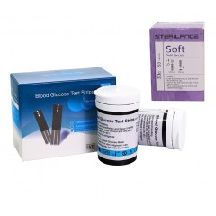 Set 50x Teste si 50x Ace, Rezerve Pentru Glucometru IVD KH100 C1182