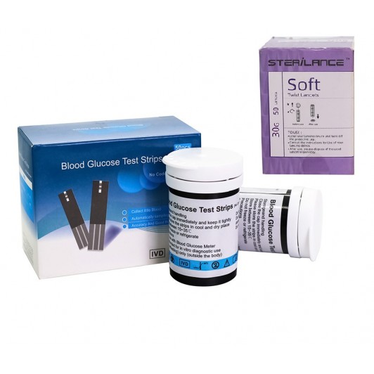 Set 50x Teste si 50x Ace, Rezerve Pentru Glucometru IVD KH100 C1182