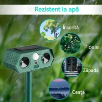 Aparat Anti Daunatori Ultrasonic Solar Animale MRG M1190, Senzor, Exterior C1190