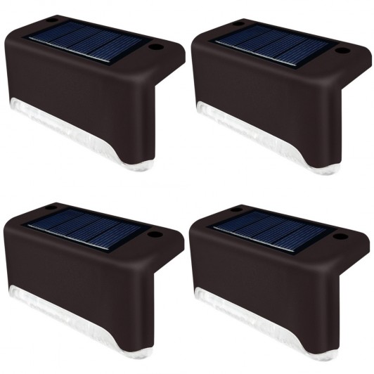 Set 4x Lampa Solara MRG M1106, Pentru Scara, Gard, 3800k, Lumina Calda C1195