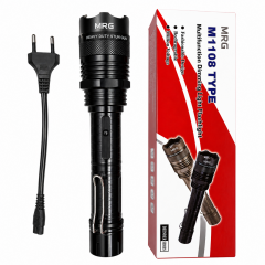 Lanterna Electrosoc MRG M1108, Aluminiu, LED, Reincarcabila, 24cm, Negru C1226 Lanterna Electrosoc MRG M1108, Aluminiu, LED, Reincarcabila, 24cm, Negru C1226