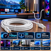 Cablu UTP Cat 6 MRG M1235, Cablu Retea Ethernet RJ45, Internet, 5 m, 1Gbps C1235
