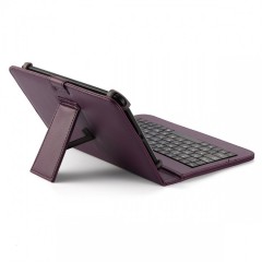 Husa Tableta 7 Inch Cu Tastatura Micro Usb Model X , Mov , Tip Mapa , Prindere 4 Cleme C2