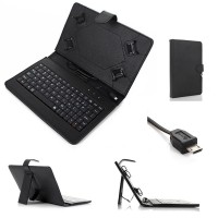 Husa Tableta 9 Inch Cu Tastatura Micro Usb Model X , Negru , Mapa , Prindere 4 Cleme C13
