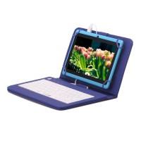 Husa Tableta 9 Inch Cu Tastatura Micro Usb Model X , Albastru ,Mapa , Prindere 4 Cleme C15