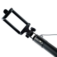 Monopod Selfie Stick Mini cu Cablu Jack 3.5mm Extensibil 78cm Negru C231